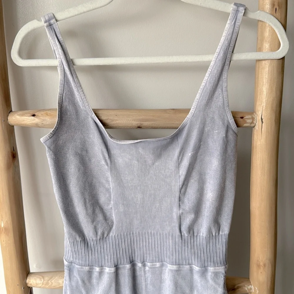 FP Movement by Free People Good Karma Onesie One Piece Jumpsuit in Ice Gray M/L - Picture 7 of 14